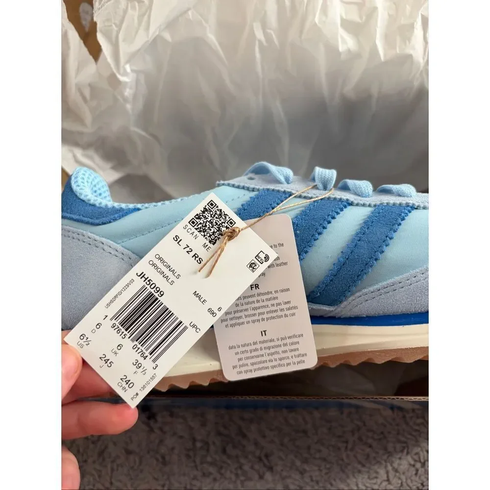 NEW IN BOX Adidas Originals SL 72 RS Shoes Size 6.5 Mens Ink Blue Clear Sky